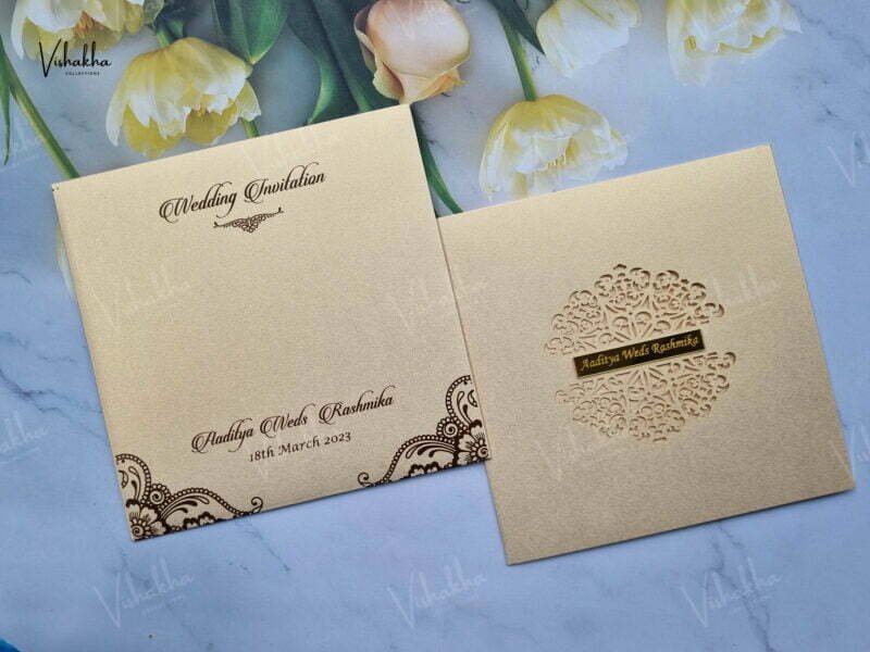 Designer Premium Customized Wedding Invitation Cards - A-2833