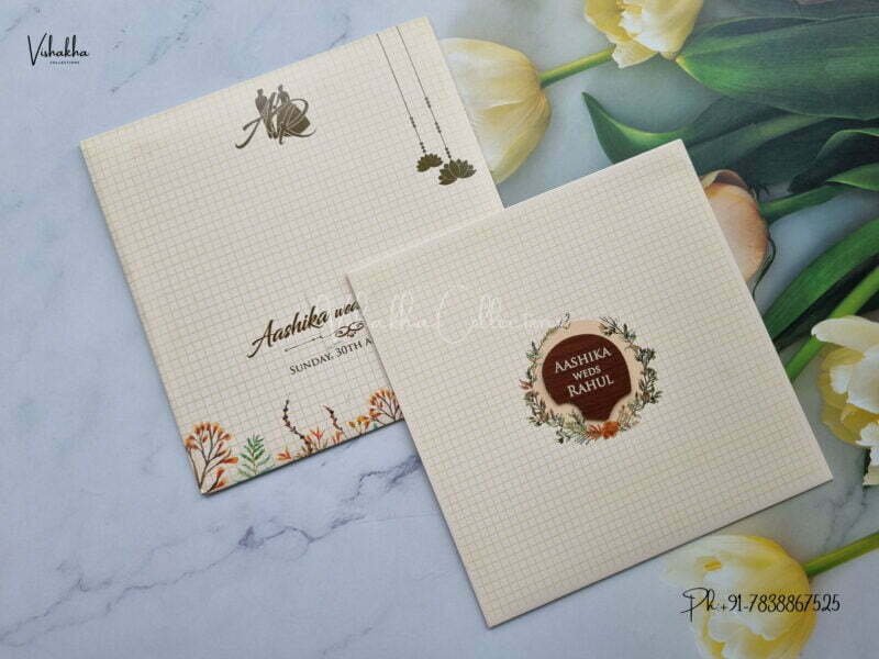 Designer Premium Customized Wedding Invitation Cards - N558