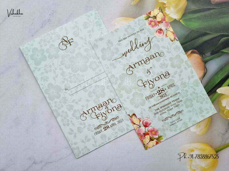 Designer Premium Customized Wedding Invitation Cards - NS28