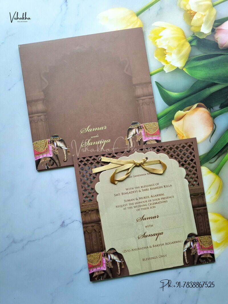 Designer Premium Customized Wedding Invitation Cards - MT3228