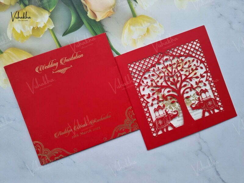 Designer Premium Customized Wedding Invitation Cards - A-2813