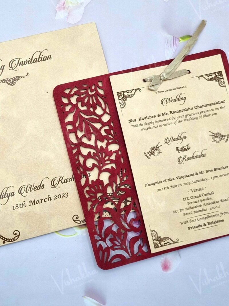 Designer Premium Customized Wedding Invitation Cards - A-2826