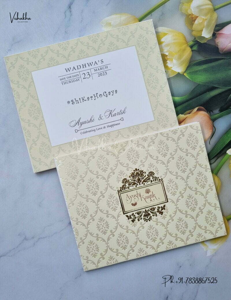 Designer Premium Customized Wedding Invitation Cards - ATC1464