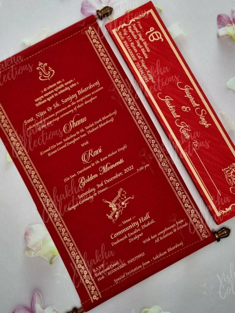 Designer Premium Customized Wedding Invitation Cards - FC-025