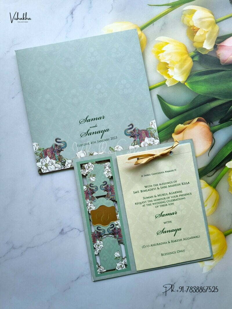 Designer Premium Customized Wedding Invitation Cards - MT3223