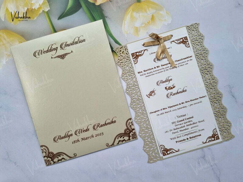 Designer Premium Customized Wedding Invitation Cards - A-2812