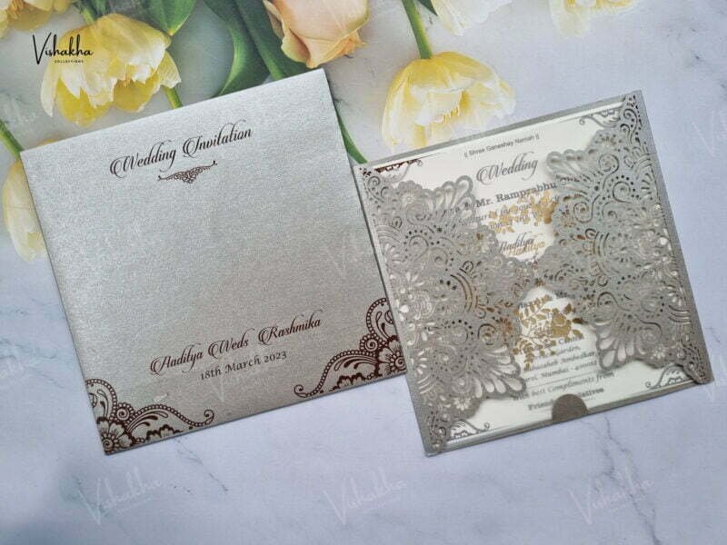 Designer Premium Customized Wedding Invitation Cards - A-2816
