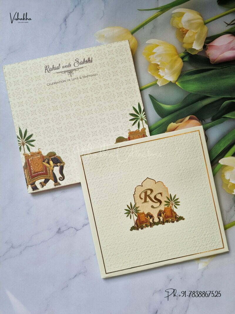 Designer Premium Customized Wedding Invitation Cards - MT3136