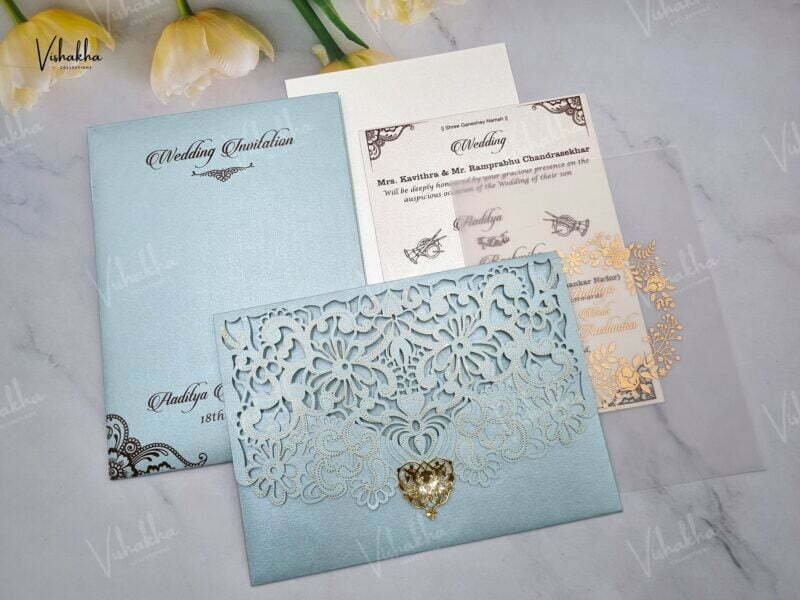 Designer Premium Customized Wedding Invitation Cards - A-2802