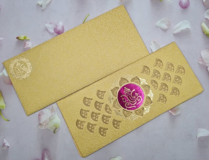 Laser cut with Ganesha Wedding Invitation card