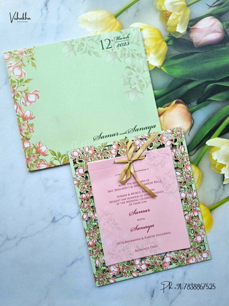 Designer Premium Customized Wedding Invitation Cards - MT3129