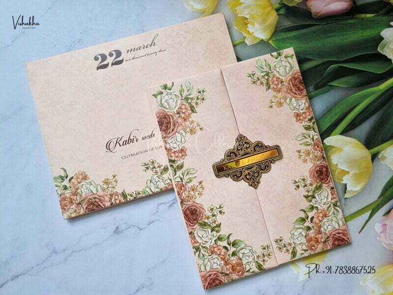 Designer Premium Customized Wedding Invitation Cards - MT3247
