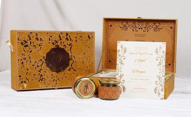 Signature Leather Color Art Designer Collectible Exclusive Wedding Invitaion Box
