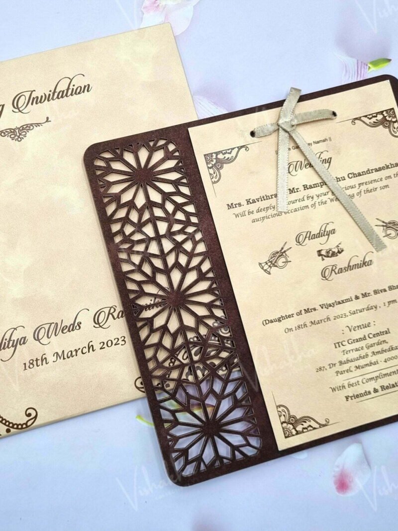 Designer Premium Customized Wedding Invitation Cards - A-2824
