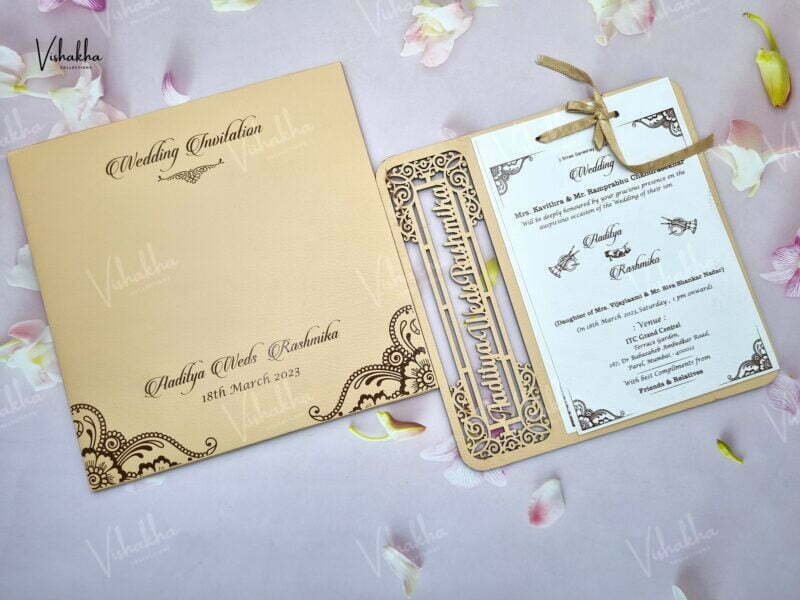 Designer Premium Customized Wedding Invitation Cards - A-2829