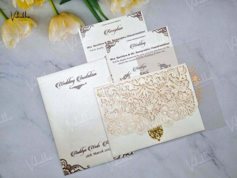 Designer Premium Customized Wedding Invitation Cards - A-2801