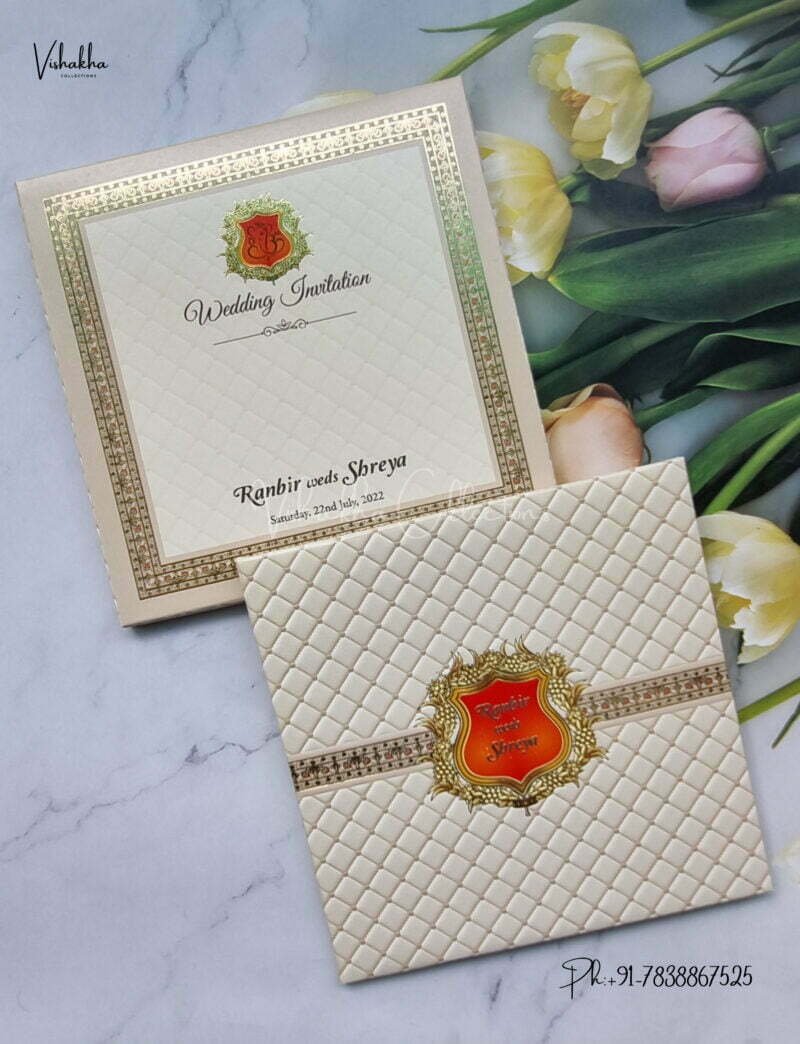 Designer Premium Customized Wedding Invitation Cards - S1560