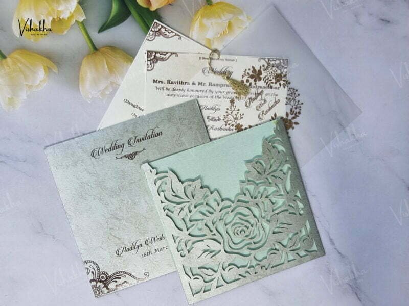 Designer Premium Customized Wedding Invitation Cards - A-2868
