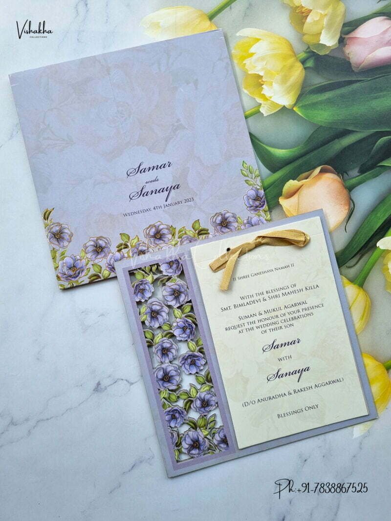 Designer Premium Customized Wedding Invitation Cards - MT3124