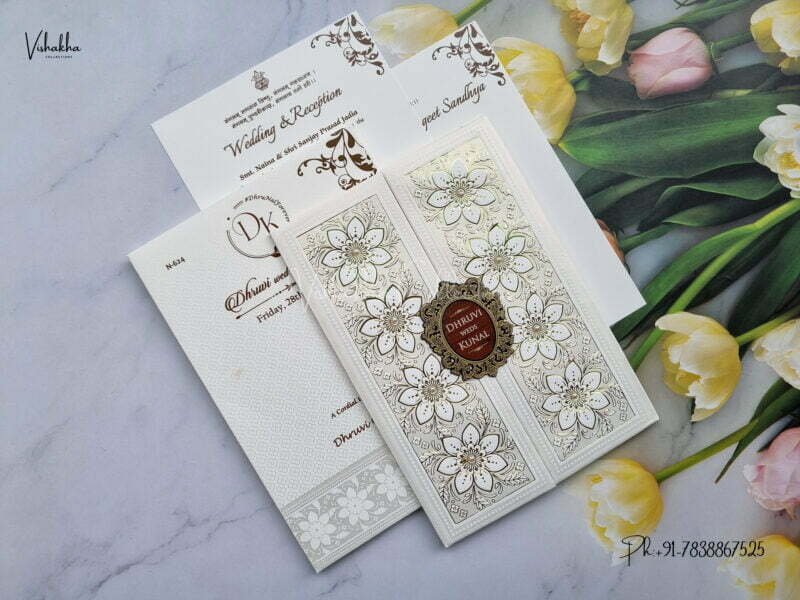 Designer Premium Customized Wedding Invitation Cards - N624