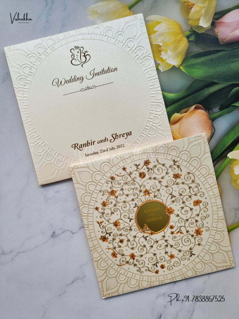 Designer Premium Customized Wedding Invitation Cards - S1515