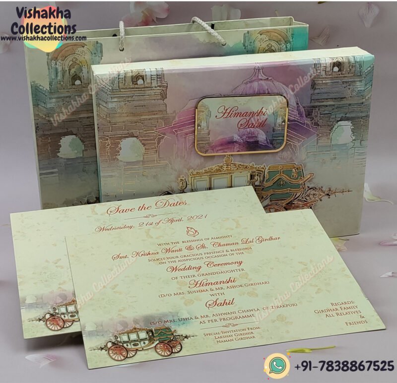 Designer Customized Box Wedding Invitation Cards - BM-014