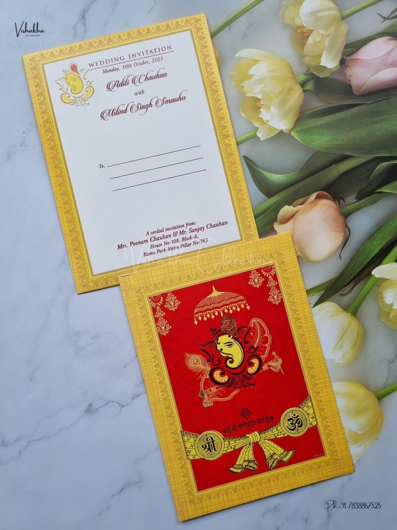 Designer Premium Customized Wedding Invitation Cards - SCH-014