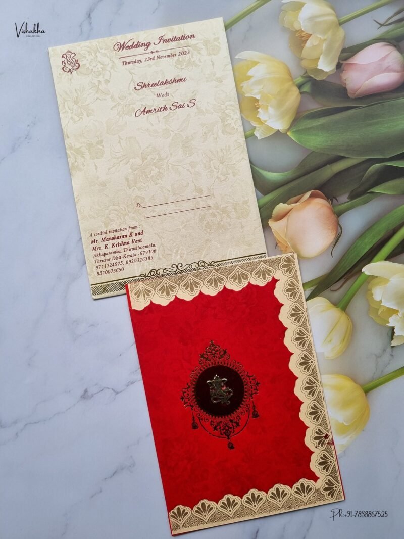 Designer Premium Customized Wedding Invitation Cards - SCH-039