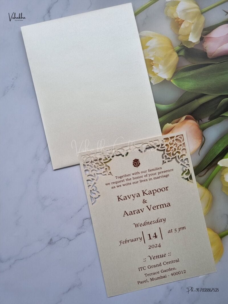 Designer Premium Customized Wedding Invitation Cards - A1919
