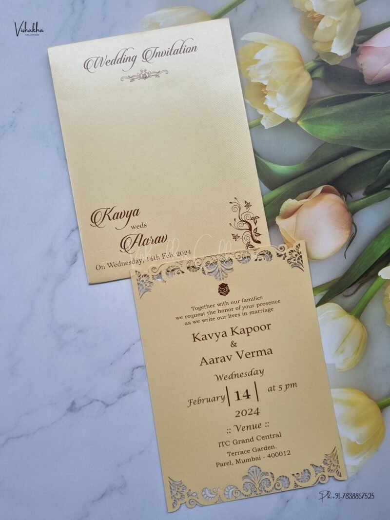 Designer Premium Customized Wedding Invitation Cards - A1933