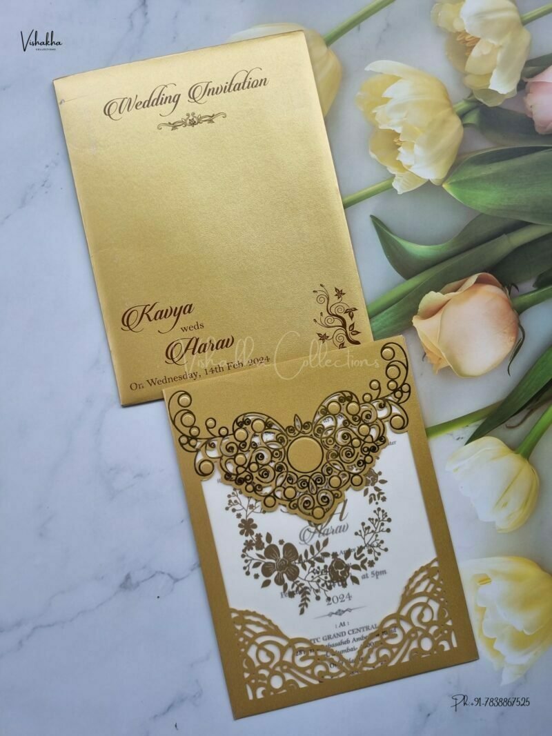 Designer Premium Customized Wedding Invitation Cards - A2611