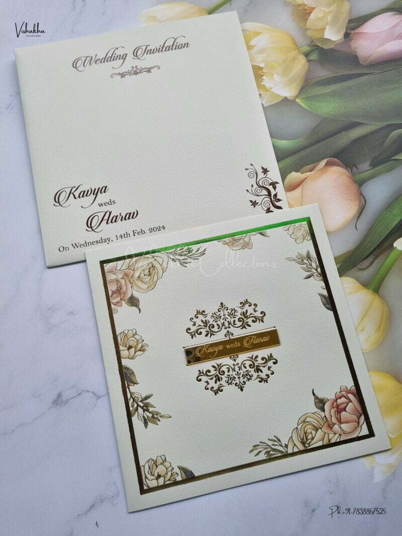 Designer Premium Customized Wedding Invitation Cards - A2617