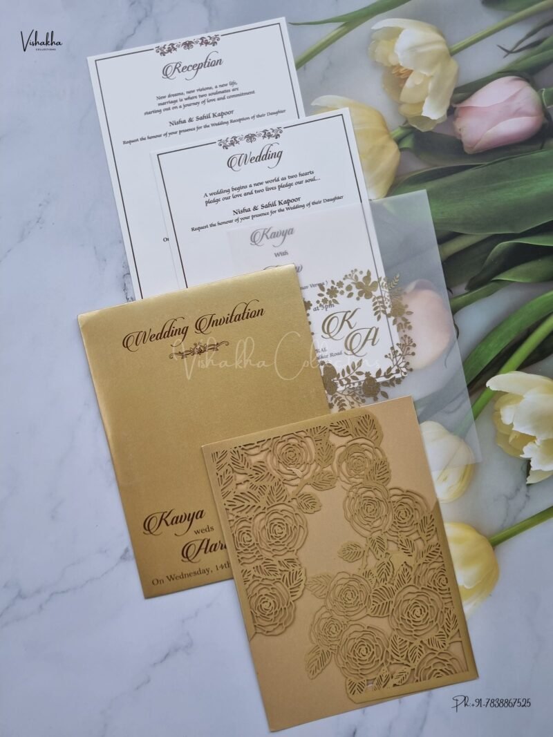 Designer Premium Customized Wedding Invitation Cards - A2804