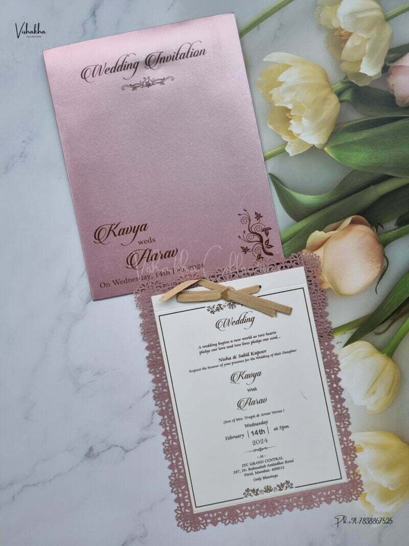 Designer Premium Customized Wedding Invitation Cards - A2808