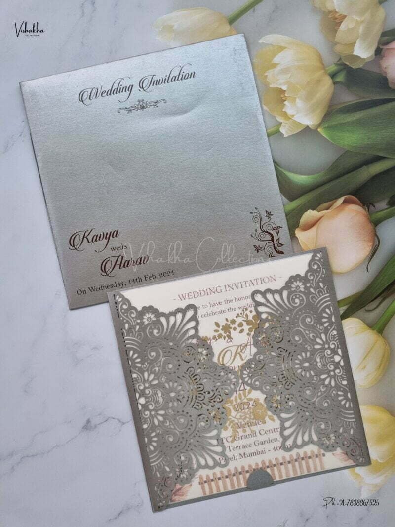 Designer Premium Customized Wedding Invitation Cards - A2816