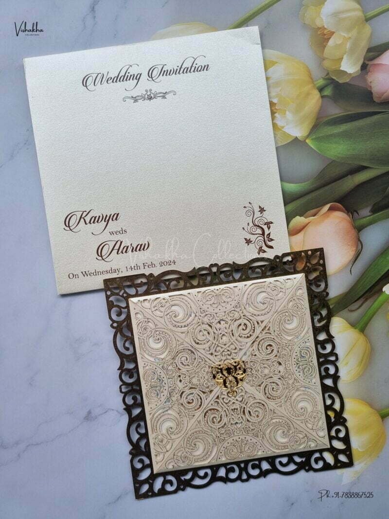 Designer Premium Customized Wedding Invitation Cards - A2817