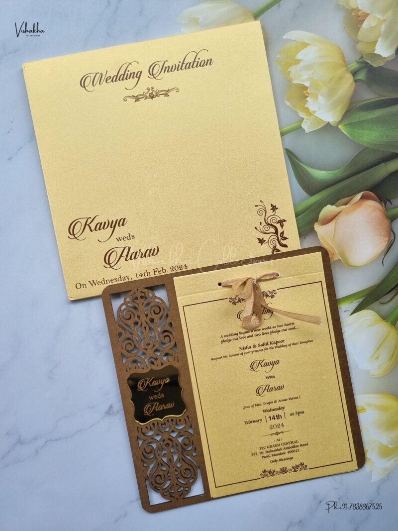 Designer Premium Customized Wedding Invitation Cards - A2825