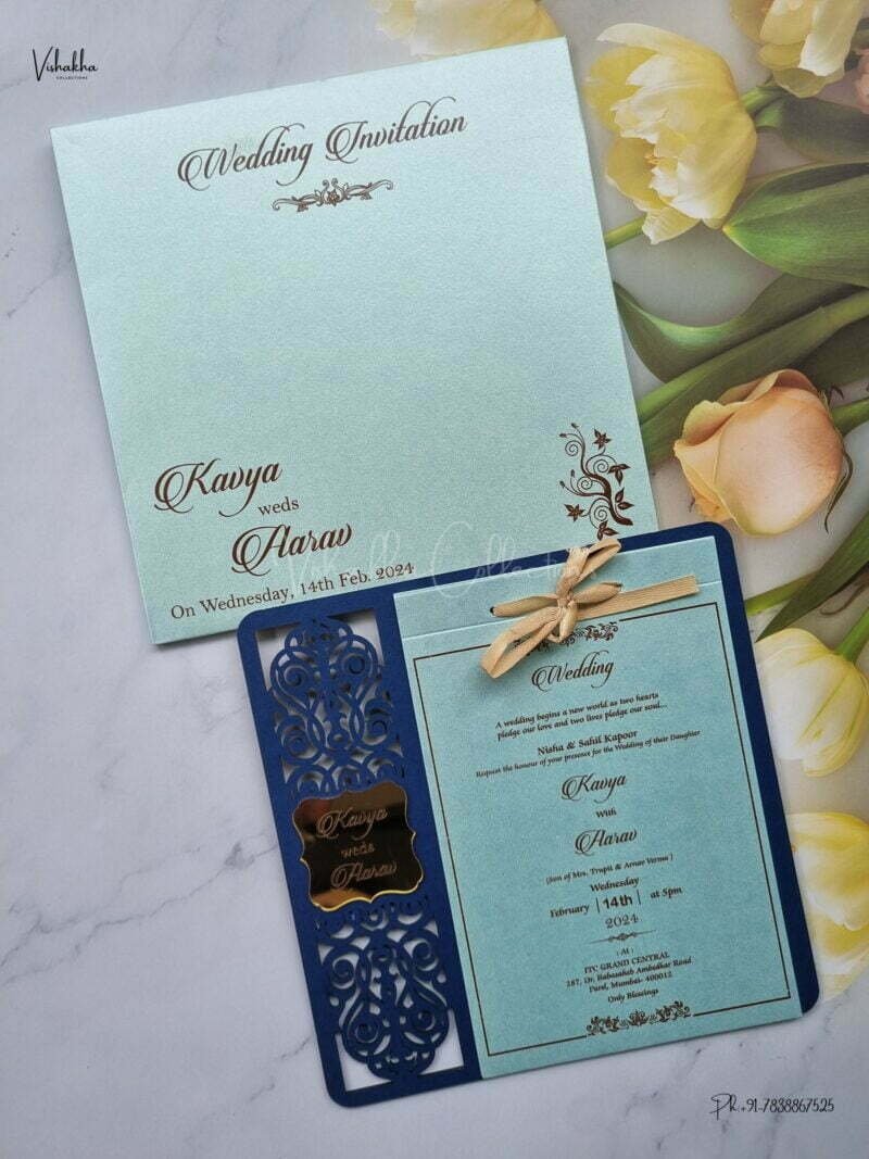 Designer Premium Customized Wedding Invitation Cards - A2826