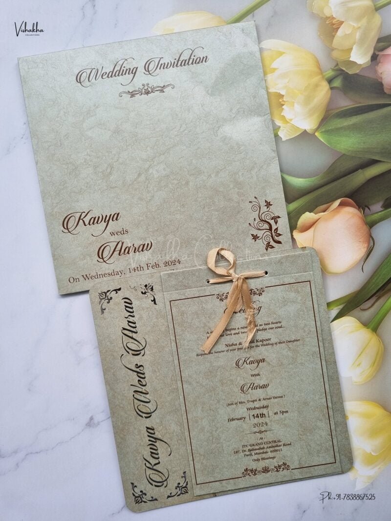 Designer Premium Customized Wedding Invitation Cards - A2828
