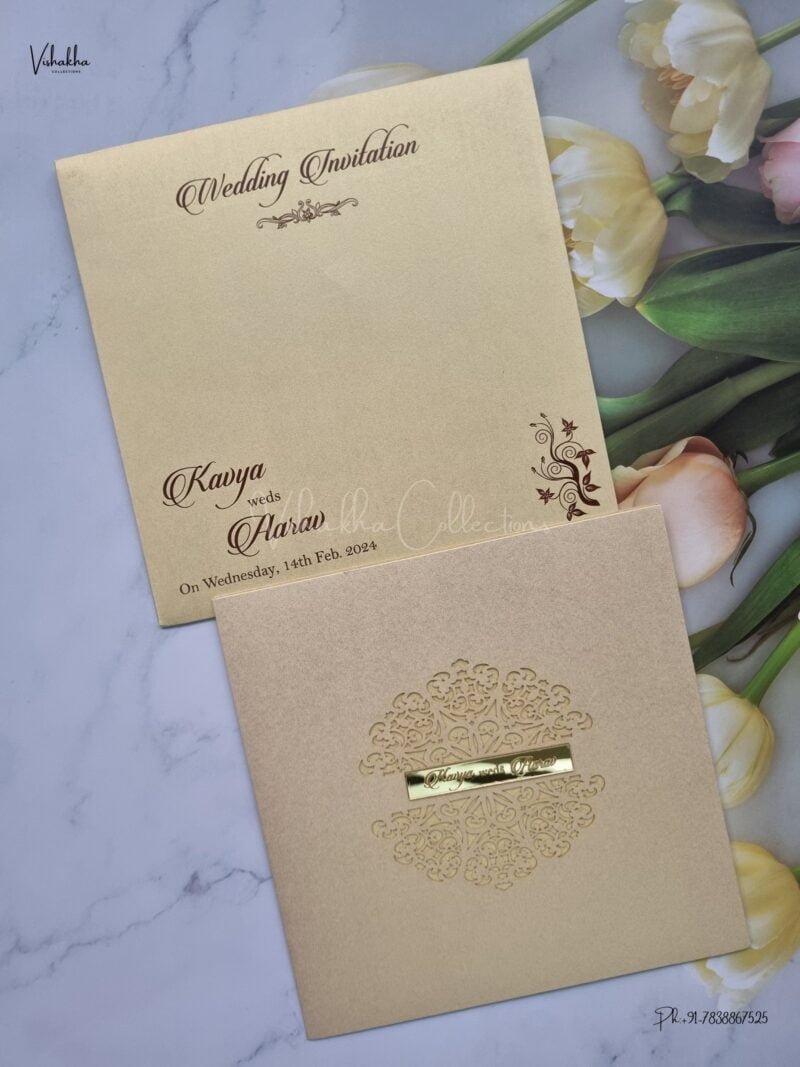 Designer Premium Customized Wedding Invitation Cards - A2833