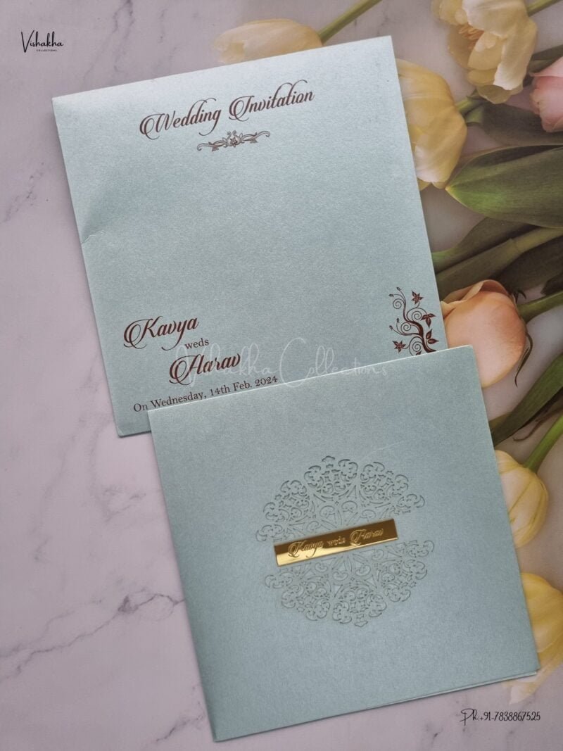 Designer Premium Customized Wedding Invitation Cards - A2834
