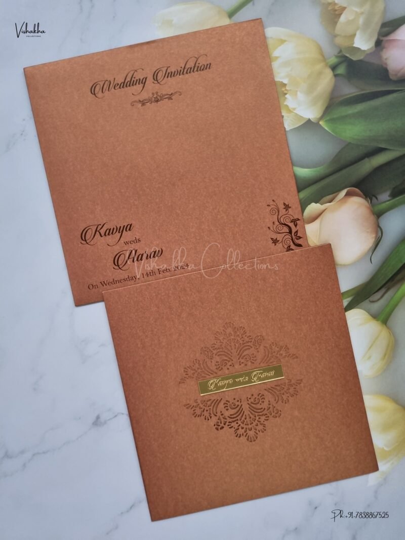 Designer Premium Customized Wedding Invitation Cards - A2836