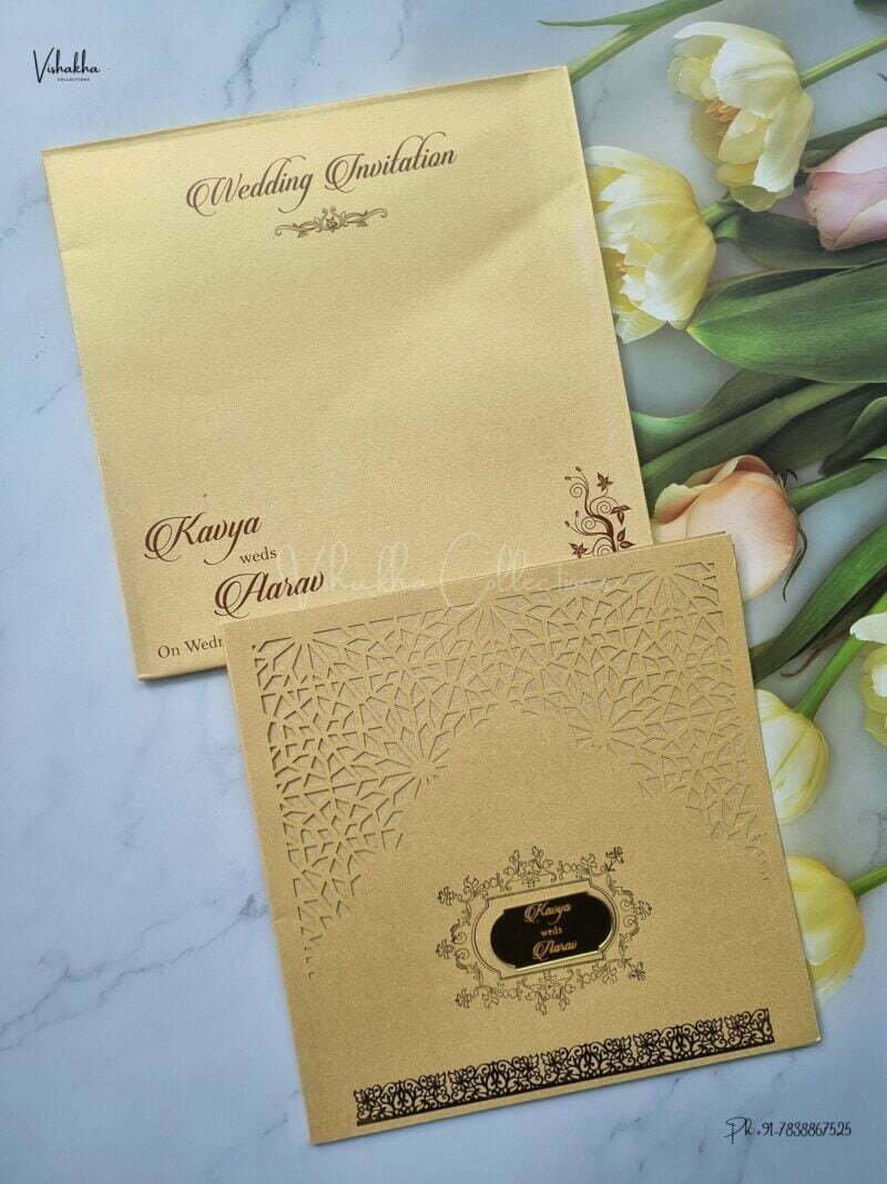 Designer Premium Customized Wedding Invitation Cards - A2839
