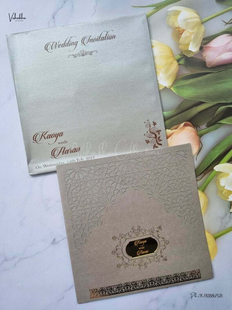 Designer Premium Customized Wedding Invitation Cards - A2840
