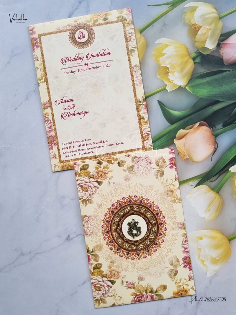 Designer Premium Customized Wedding Invitation Cards - NA-113