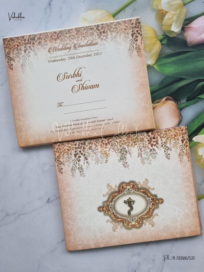 Designer Premium Customized Wedding Invitation Cards - NA-37