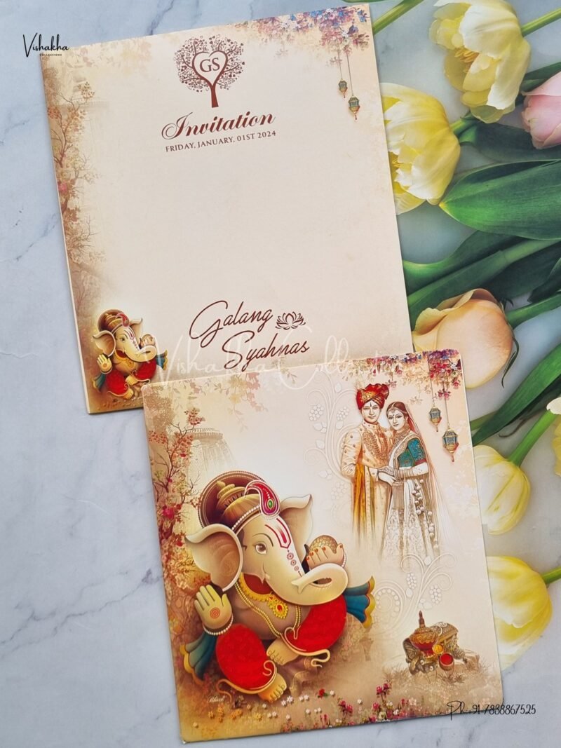 Designer Premium Customized Wedding Invitation Cards - NA-53