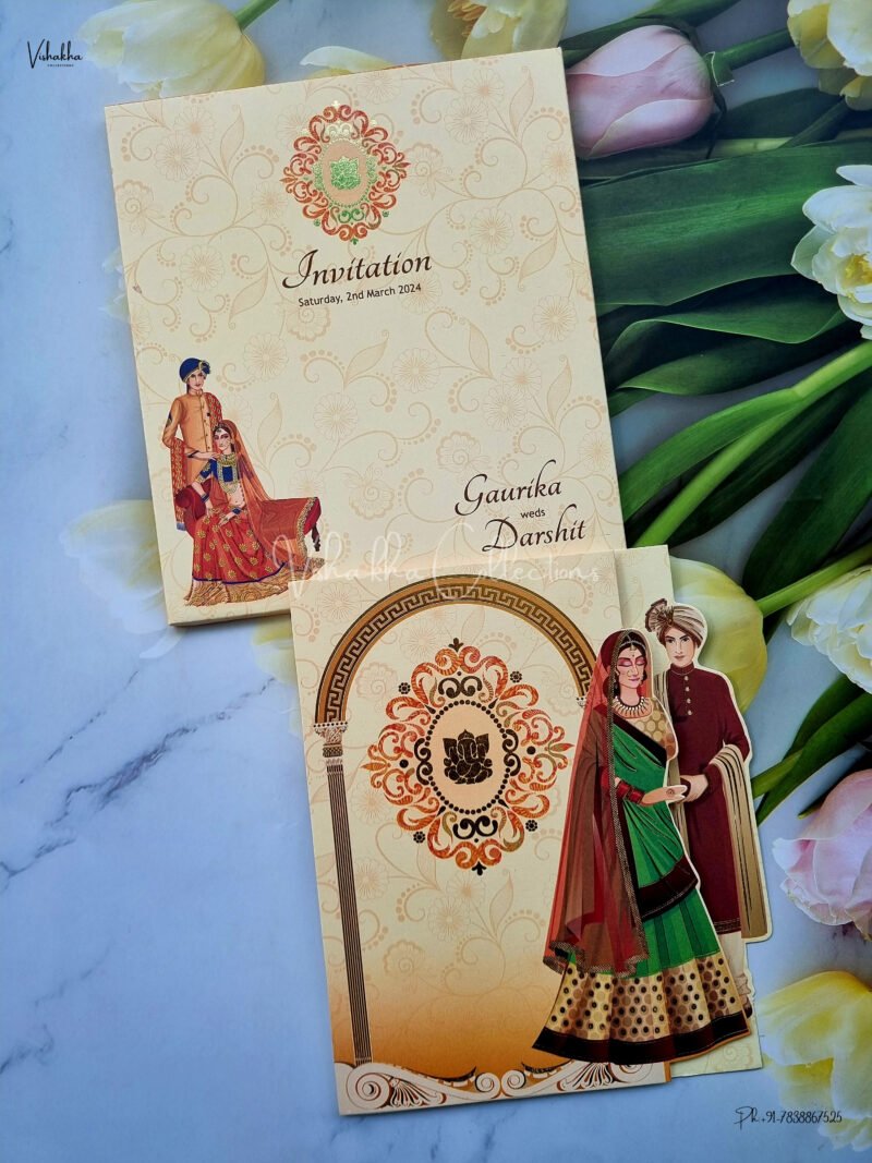 Designer Premium Customized Wedding Invitation Cards - MX-1817