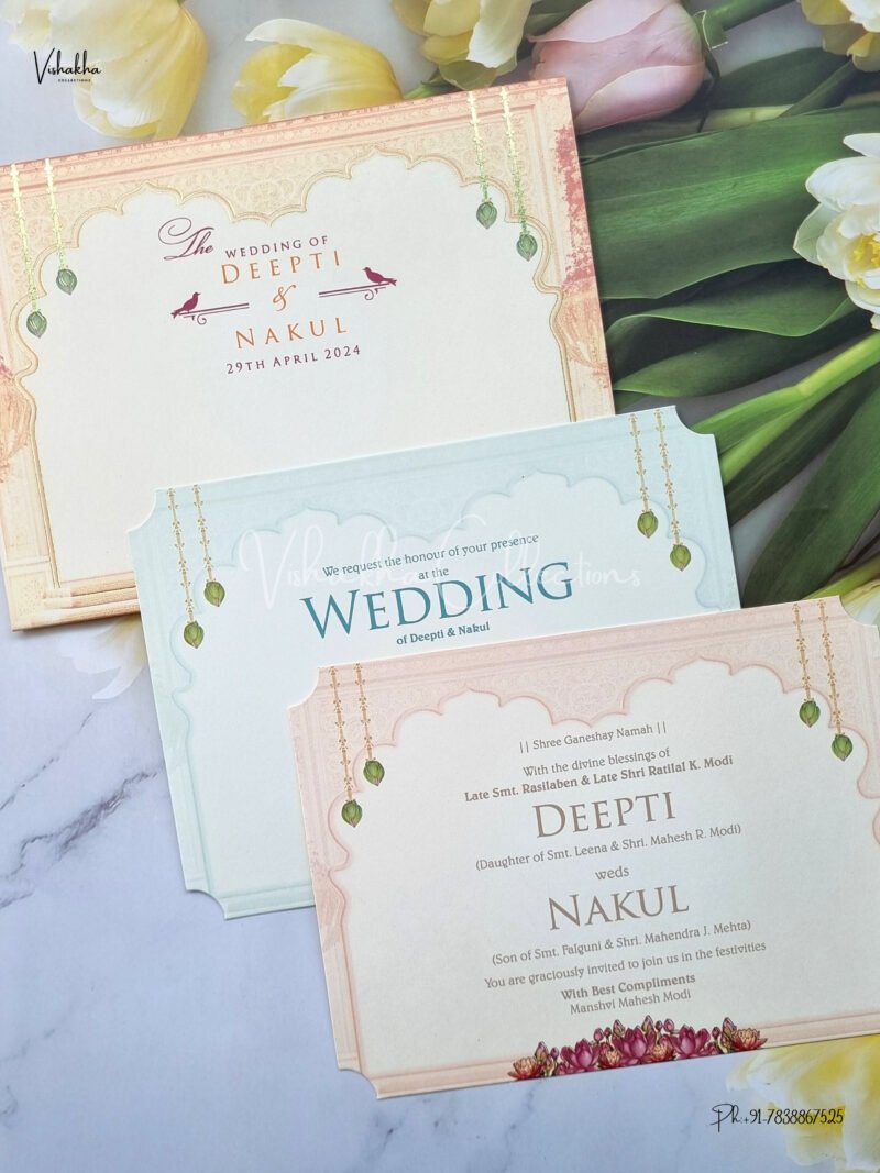 Designer Premium Customized Wedding Invitation Cards - MX-1824