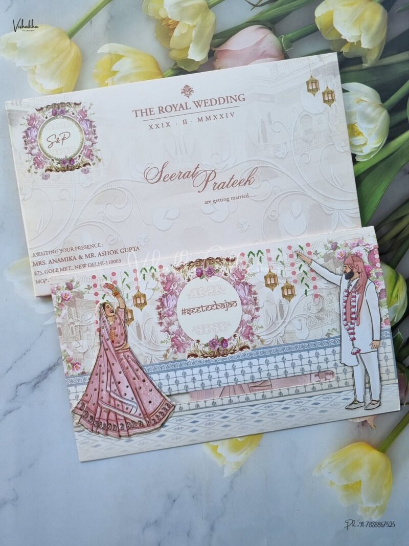 Designer Premium Customized Wedding Invitation Cards - ATS-1950